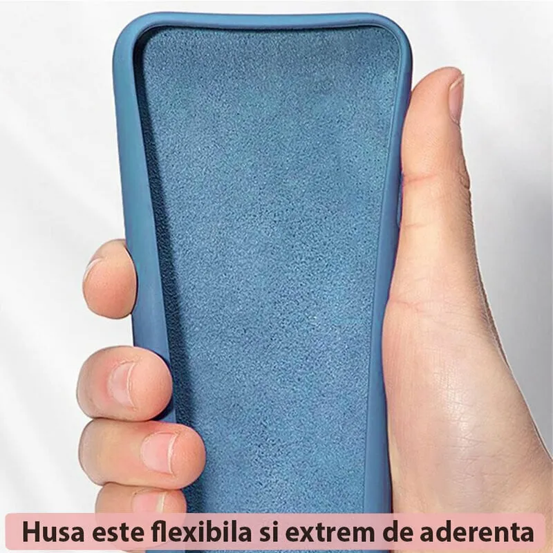 Husa Samsung Galaxy A13 4G Albastru Slim Mat cu Microfibra SoftEdge [3]