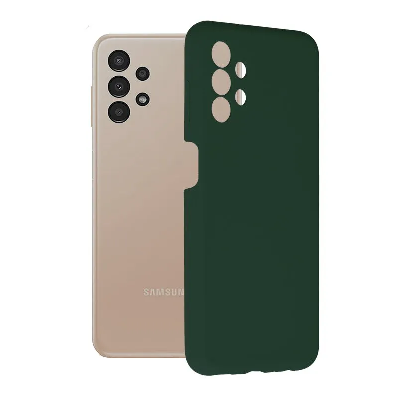 Husa Samsung Galaxy A13 4G Verde Slim Mat cu Microfibra SoftEdge [4]