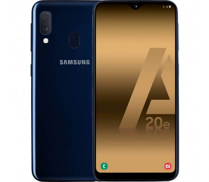 Husa Samsung Galaxy A20E Flip Oglinda Negru Tip Carte Clear View [6]