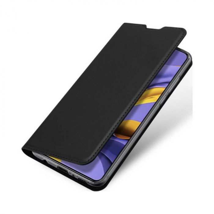Husa Samsung Galaxy A21s 2020 Toc Flip Tip Carte Portofel Negru Piele Eco Premium DuxDucis [4]
