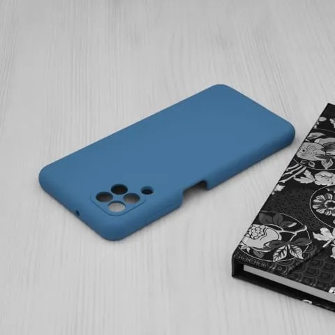 Husa Samsung Galaxy A22 4G Silicon Albastru Slim Mat cu Microfibra SoftEdge [3]