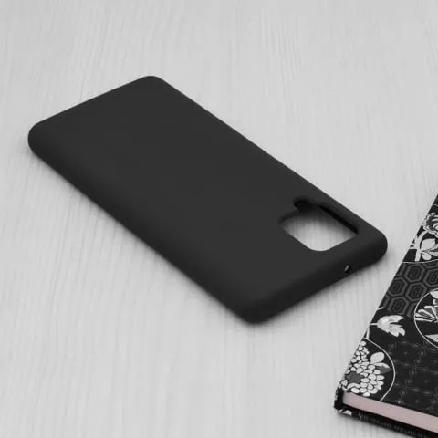 Husa Samsung Galaxy A42 5G Silicon Negru Slim Mat cu Microfibra SoftEdge [4]