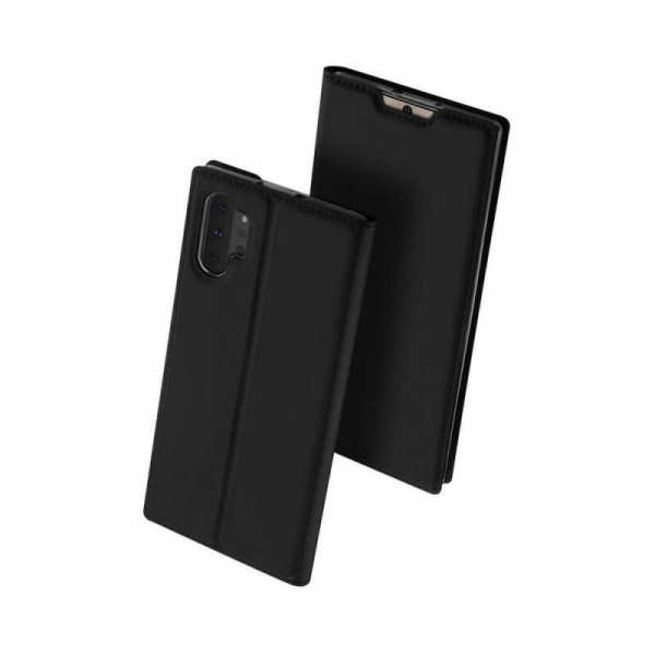 Husa Samsung Galaxy Note 10 Plus 2019 Toc Flip Portofel Negru Piele Eco DuxDucis [1]