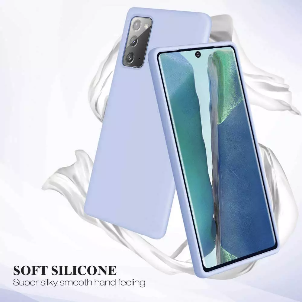 Husa Samsung Galaxy Note 20 Silicon Albastru Slim Mat cu Microfibra SoftEdge [9]