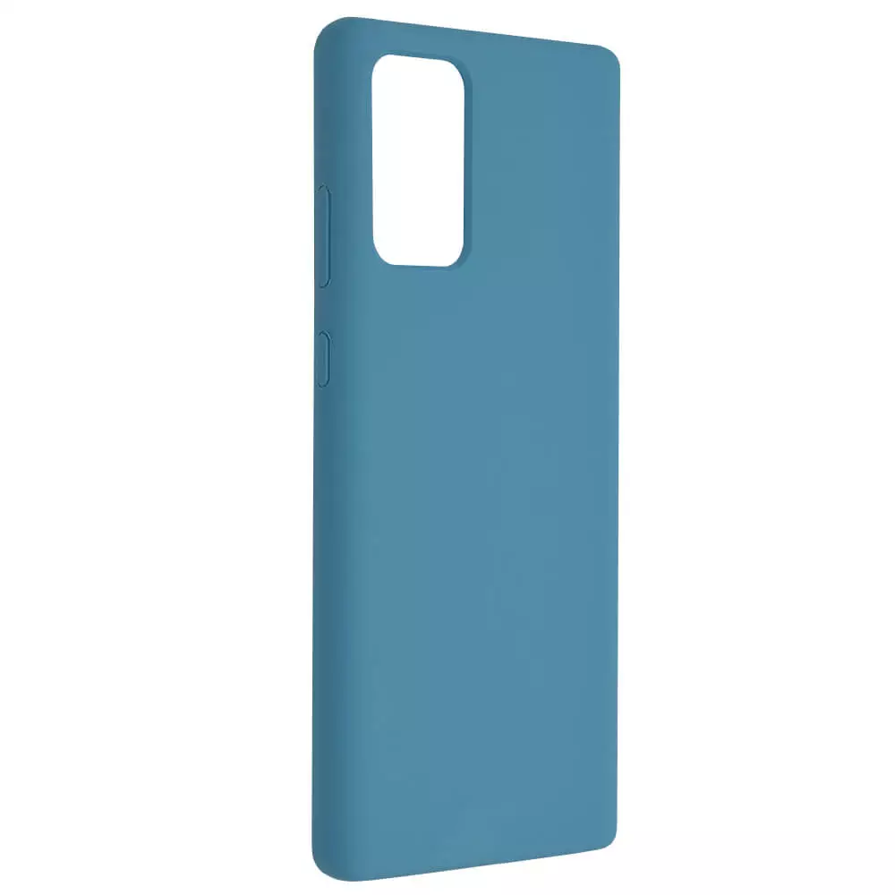Husa Samsung Galaxy Note 20 Silicon Albastru Slim Mat cu Microfibra SoftEdge [2]