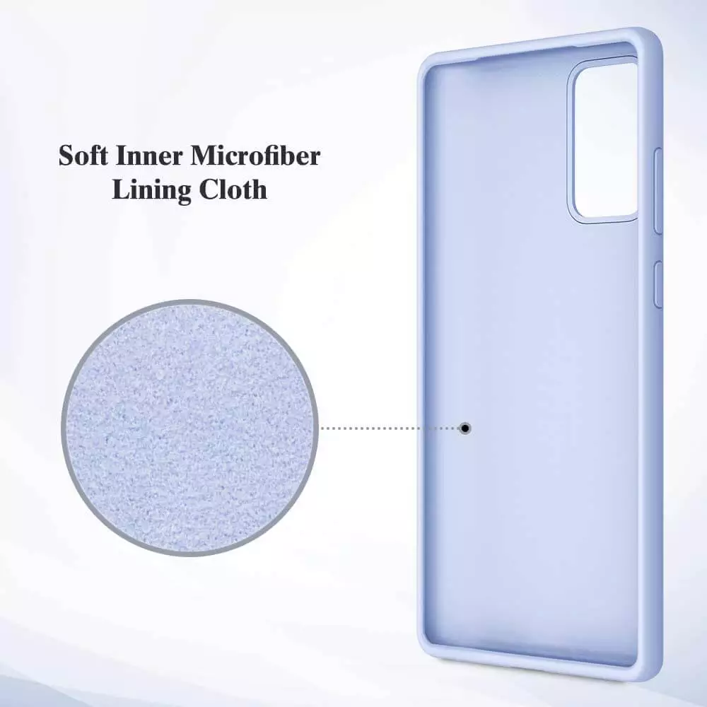 Husa Samsung Galaxy Note 20 Silicon Albastru Slim Mat cu Microfibra SoftEdge [8]