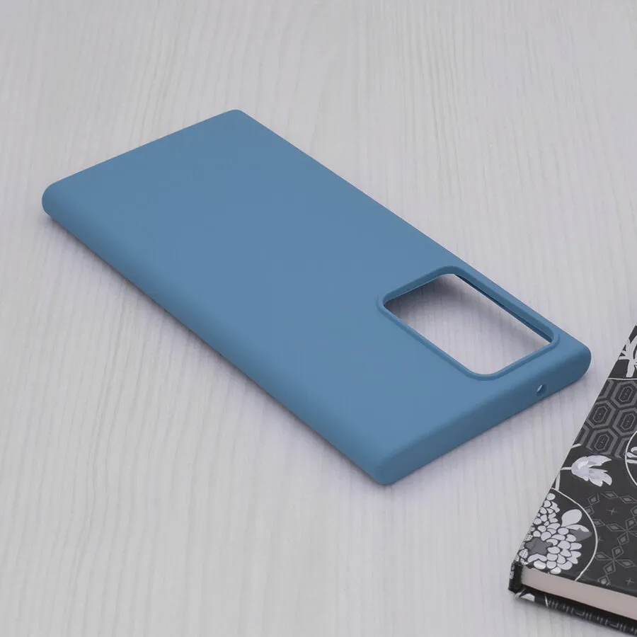 Husa Samsung Galaxy Note 20 Ultra Silicon Albastru Slim Mat cu Microfibra SoftEdge [4]