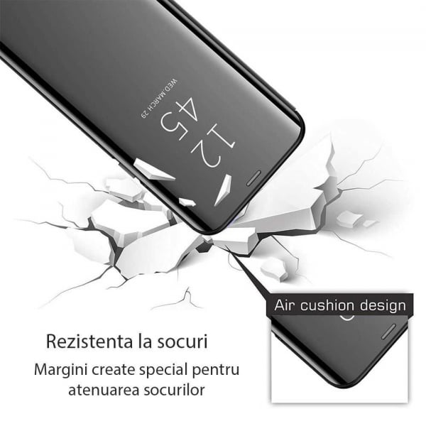 Husa Samsung Galaxy Note 9 2018 Clear View Flip Toc Carte Standing Cover Oglinda Negru [3]