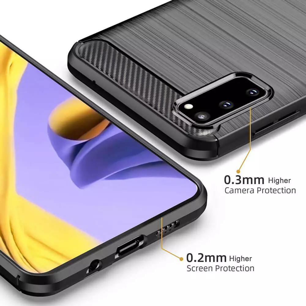 Husa Samsung Galaxy S20 Carbon Negru Techsuit [3]