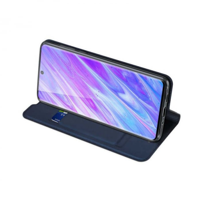 Husa Samsung Galaxy S20 Plus 2020 Toc Flip Tip Carte Portofel Bleumarin Piele Eco DuxDucis [3]