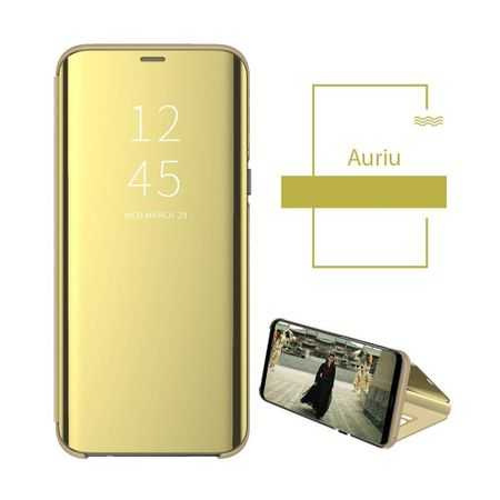 Husa Samsung Galaxy S20 Ultra 2020 Clear View Auriu Gold [3]