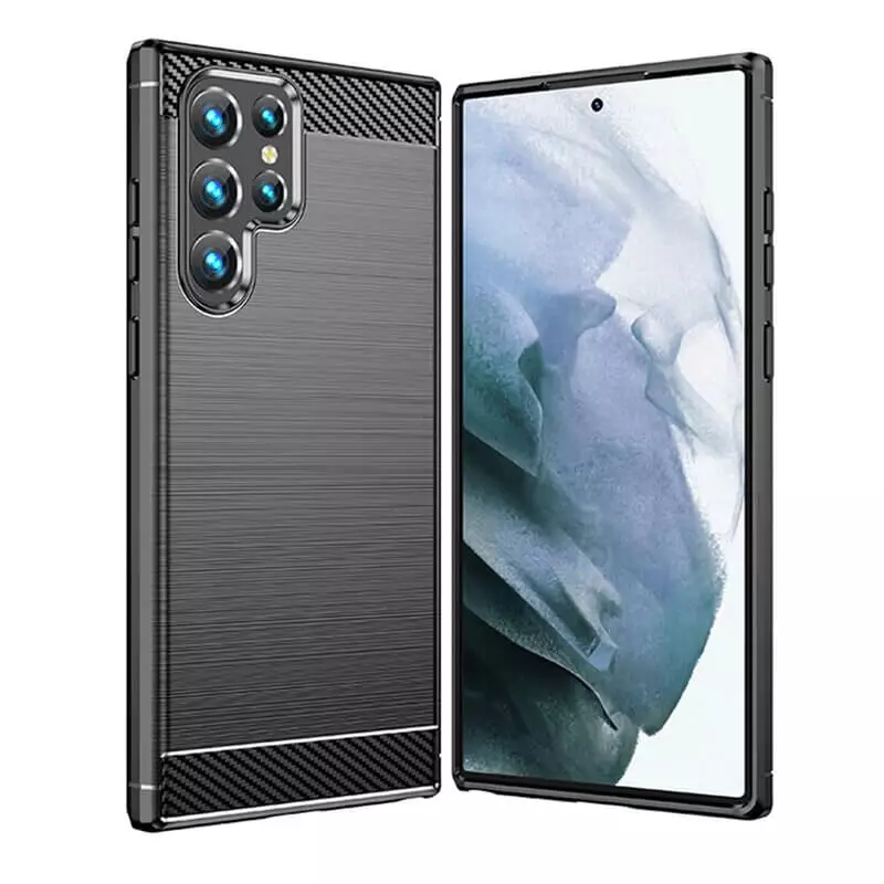 Husa Samsung Galaxy S23 Ultra Carbon Negru Techsuit [6]
