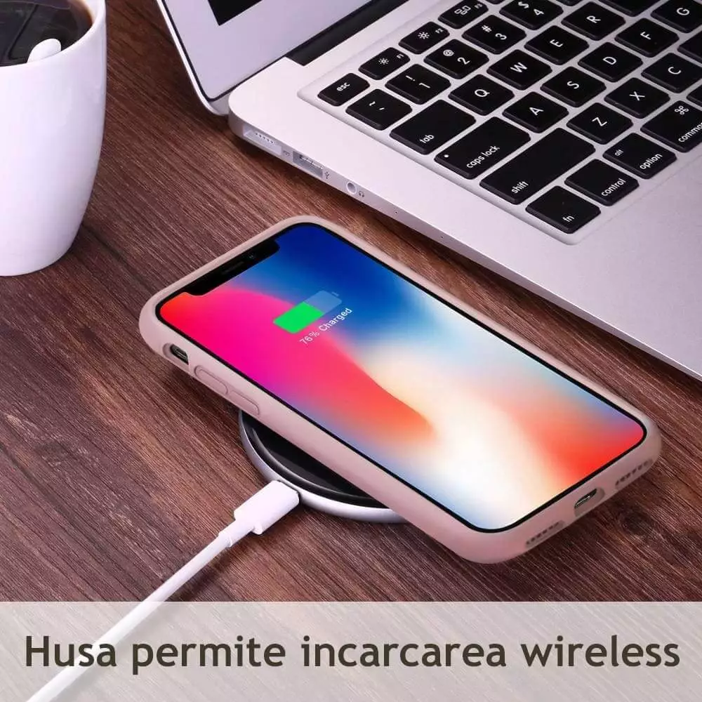 Husa Silicon Apple iPhone 13 Mini Negru Zen Microfibra [7]