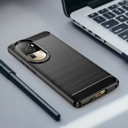 Husa silicon Oppo Reno 10 Pro+ Carbon Negru Techsuit [7]
