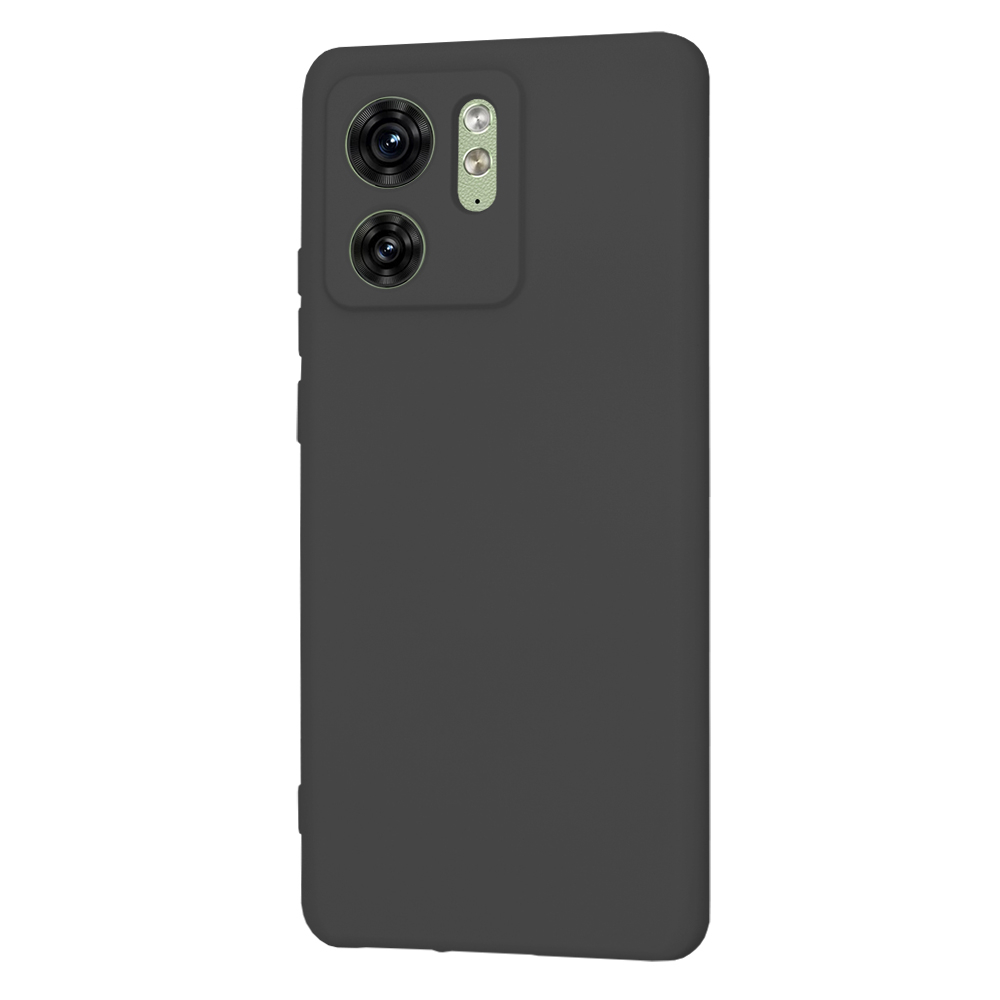 Husă spate Motorola Edge 40 / Edge 2023, negru, slim, antișoc cu microfibră – Techsuit SoftFlex [4]
