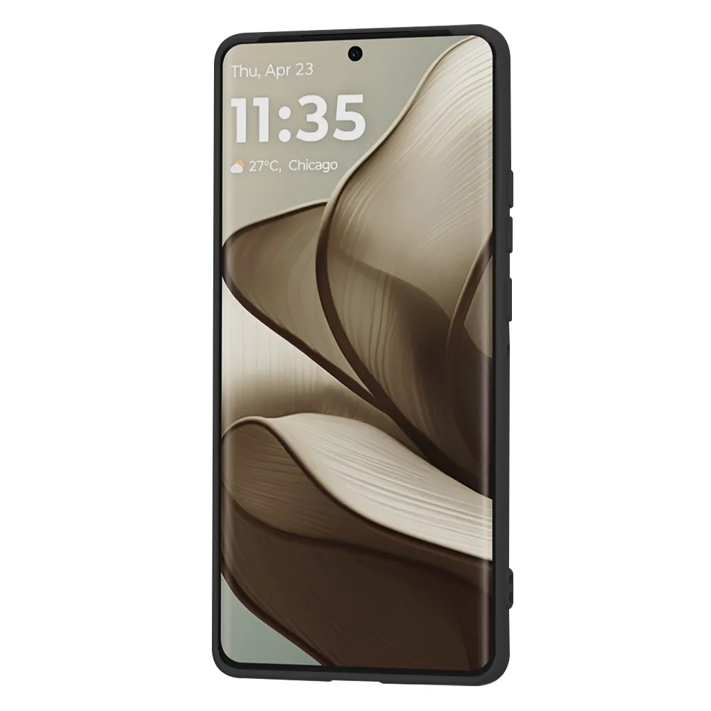 Husa spate Motorola Edge 50 Silicon Negru cu Microfibra SoftFlex [2]