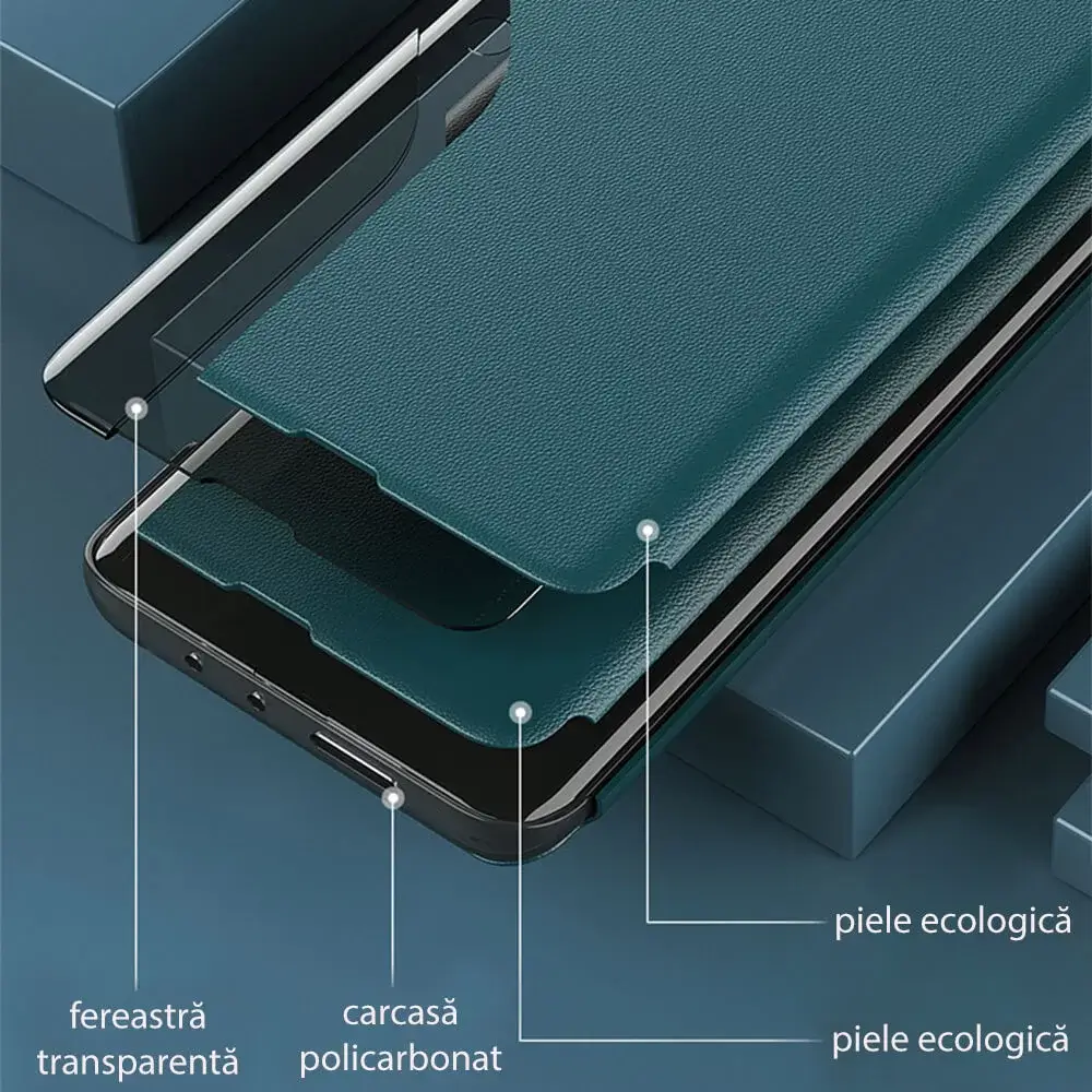 Husa Tip Carte iPhone 14 Pro Bleumarin TCHEFD [10]