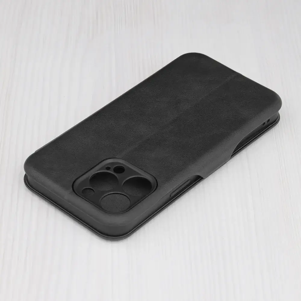 Husa Tip Carte iPhone 14 Pro Max cu Flip Magnetic Negru TSWP [2]