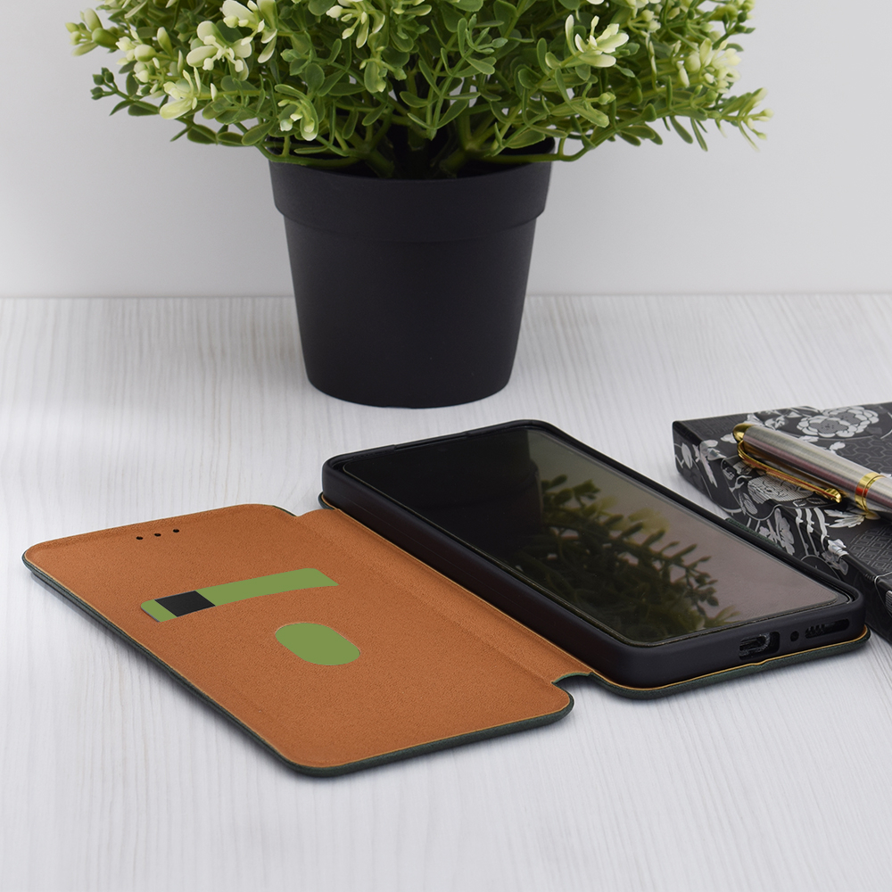 Husa Tip Carte Oppo Reno11 F cu Flip Magnetic Verde TSWP [3]