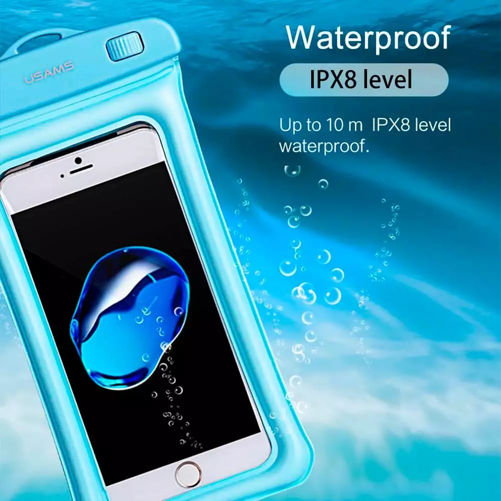 Husa Waterproof Subacvatica pentru telefon Universala Albastru USAMS [4]