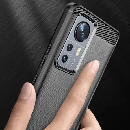 Husa Xiaomi 12 Carbon Negru Techsuit [3]