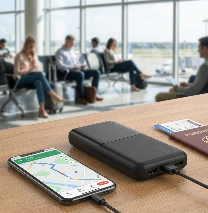 PowerBank XO PR251/PB312 10000 mAh Negru USB-C USB-A LED [2]