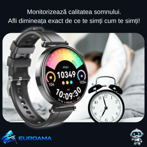 Ceas Smart Negru – AMOLED, Apeluri, Sănătate și IP68 - XO GT4 Mini [3]