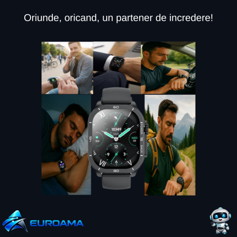 Ceas Smart J12 AMOLED IP68 Negru – XO [2]