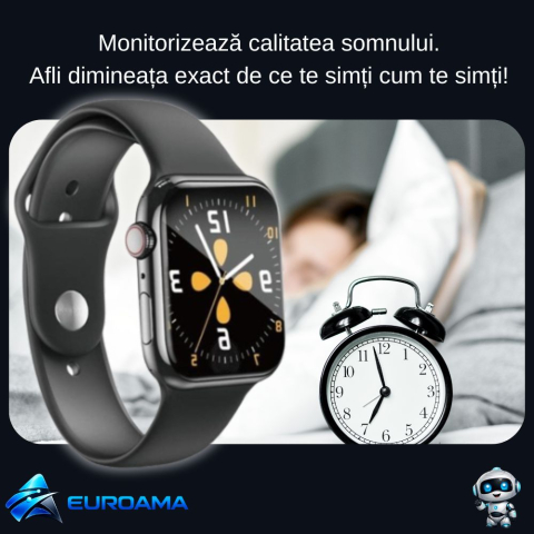 Ceas Smart Negru, Ecran 1.83” IPS TFT, Monitorizare Sănătate, Moduri Sport, IP56, Compatibil Android & iOS – XO M50 Pro [4]