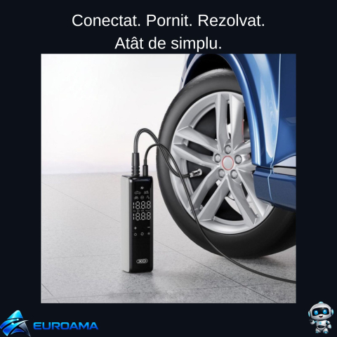 Compresor Aer Portabil XO CZ017 Smart - Umflare Rapida Anvelope Auto [4]