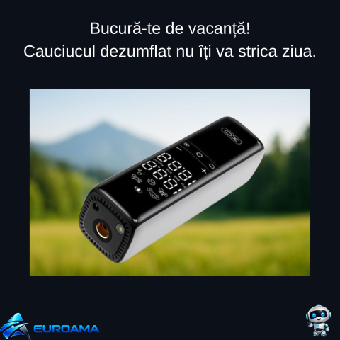 Compresor Aer Portabil XO CZ017 Smart - Umflare Rapida Anvelope Auto [3]