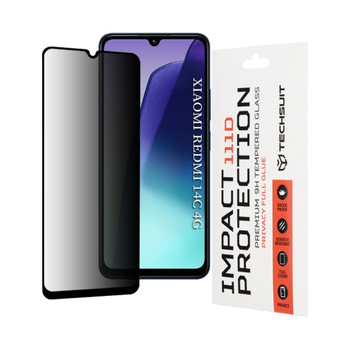 Folii Xiaomi - Folie privacy sticla securizata Xiaomi Redmi A3 T111D Negru