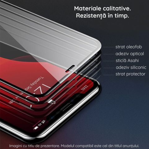 Folie Xiaomi Redmi 10C / 12C / Poco C40 sticla securizata 111D Negru [2]