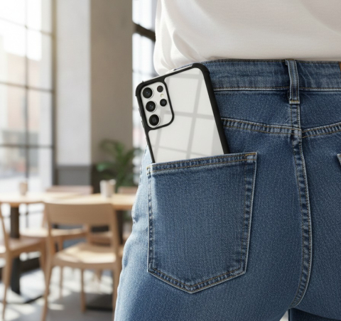 Husa Samsung Galaxy S24 FE 360 grade silicon TPU transparenta Negru [1]