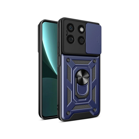 Huse Huawei - Husa Antisoc Honor X8b  cu Protectie Camera Albastru TCSS