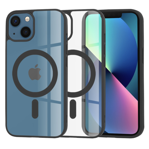 Huse iPhone - Husa Antisoc iPhone 13 MagSafe Incarcare Wireless Negru TMSF