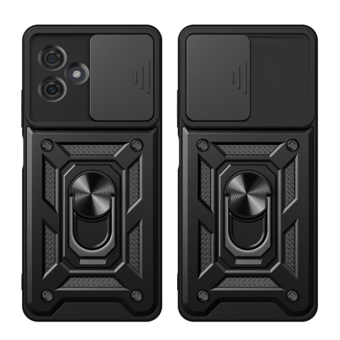 Husa Antisoc Motorola Moto G54 Protectie Camera, Inel Stand, Negru – Techsuit TCSS [4]