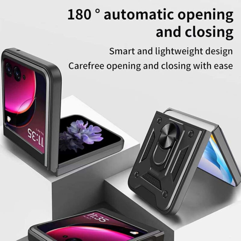 Husa Antisoc Motorola Razr 50  cu Protectie Camera Roz TCSS [1]