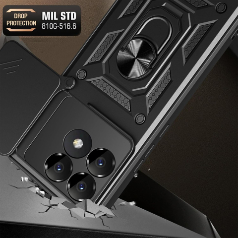 Husa Antisoc Xiaomi Poco F6 Pro  cu Protectie Camera Albastru TCSS [3]