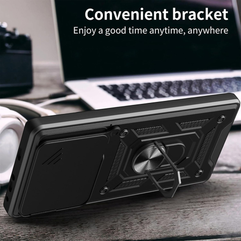 Husa Antisoc Xiaomi Poco F6 Pro  cu Protectie Camera Albastru TCSS [2]