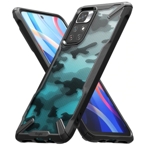 Husă Antisoc Xiaomi Redmi Note 11S / Note 11T 5G / Poco M4 Pro Army, Protecție Colțuri Ranforsate, Policarbonat + Silicon – Ringke FXD [1]