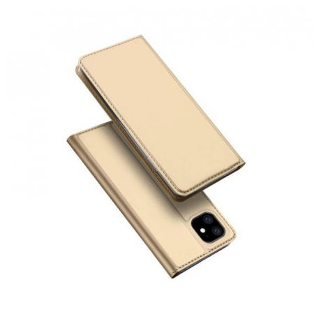 Husa Flip Apple iPhone 12 Mini Tip Carte Auriu Skin DuxDucis [4]