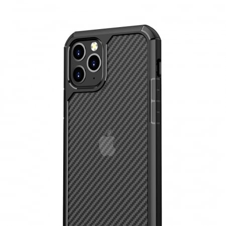 Husa Carbon Iphone 12 Pro Antisoc Negru Fuse [5]
