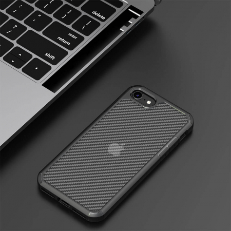 Husa Carbon iPhone 7 Negru Fuse [13]