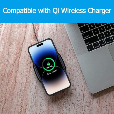 Husă cu baterie iPhone 15 Pro, MagSafe, 7000mAh Techsuit PP Negru [5]