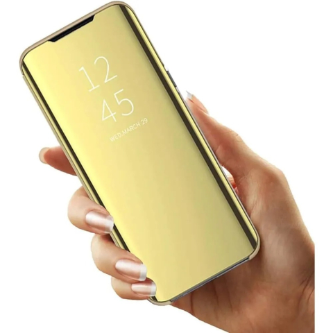 Husa Samsung Galaxy S20 Ultra 2020 Clear View Auriu Gold [2]