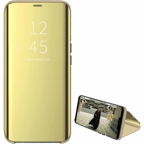 Huse Samsung Galaxy S20 Ultra 2020 - Husa Samsung Galaxy S20 Ultra 2020 Clear View Auriu Gold