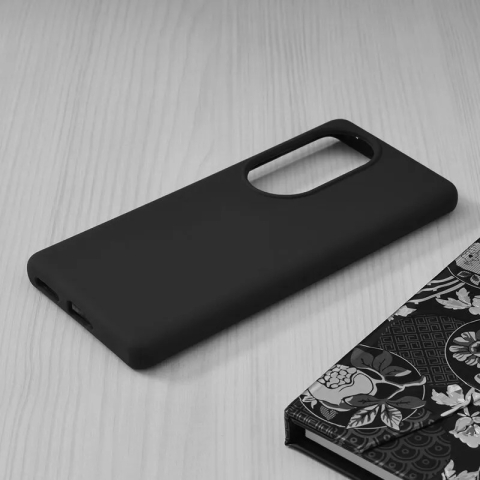 Husa Huawei P50 Pro Silicon Negru Slim Mat cu Microfibra SoftEdge [3]