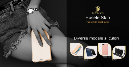 Husa Huawei Y5P 2020 Toc Flip Tip Carte Portofel Bleumarin Piele Eco Premium DuxDucis [3]