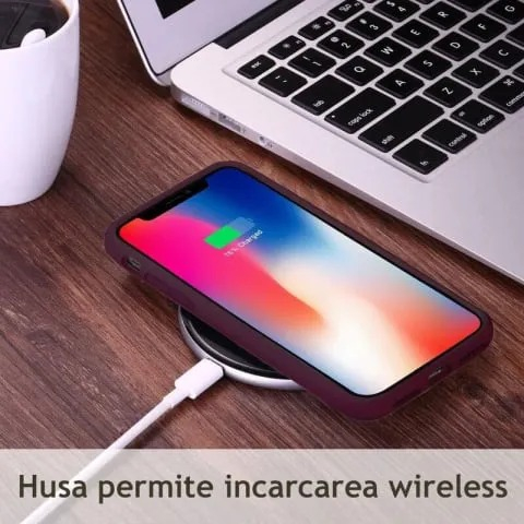 Husa iPhone 12 Pro Silicon Mov Slim Mat cu Microfibra SoftEdge [6]